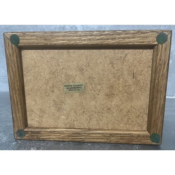 VTG‎ Wooden Hinged Jewelry Trinket Box Flowers Butterfly Glass Top Mirror Bottom - Picture 7 of 7